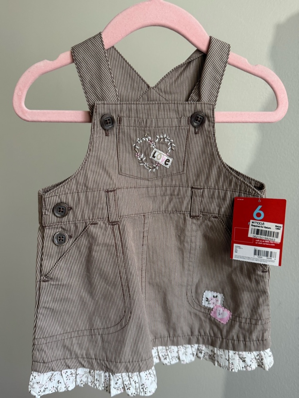 Carters Brown Baby Denim Overalls